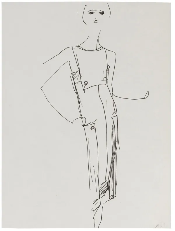 Karl Lagerfeld, (ORIGINAL SKETCH)