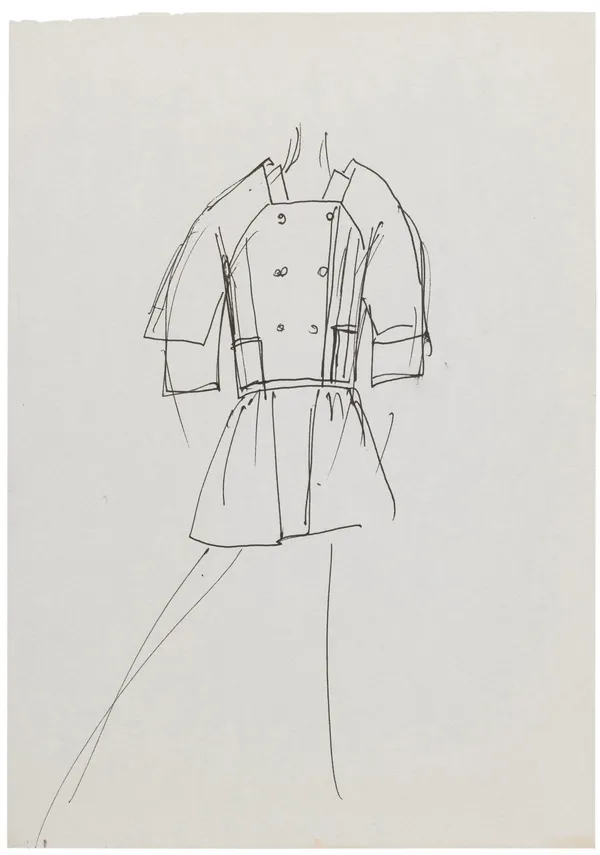 Karl Lagerfeld, (ORIGINAL SKETCH)