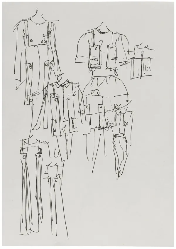 Karl Lagerfeld, (ORIGINAL SKETCH)