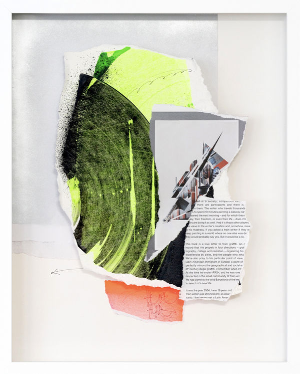 Fluor essence 2, 2024 50 x 40 cm technique mixte sur papier mixed media on paper