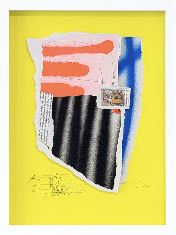 Roman post, 2024 40 x 30 cm technique mixte sur papier mixed media on paper