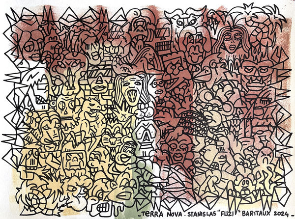 Terra nova, 2024 45,7 x 61 cm technique mixte sur papier Canson 300g mixed media on Canson 300 gsm paper 2 000 €