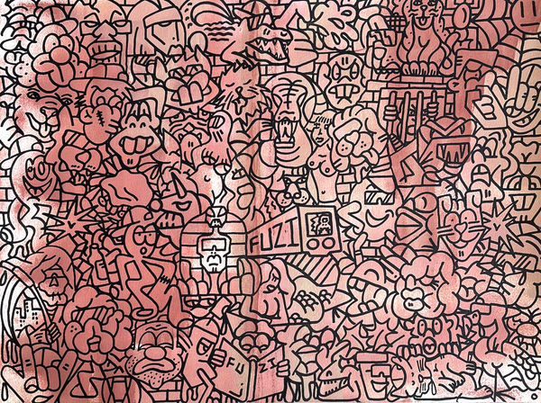 Murs couchants, 2024 45,7 x 61 cm technique mixte sur papier Canson 300g mixed media on Canson 300 gsm paper 2 000 €