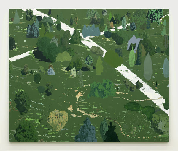 Christopher Astley Terrain #3, 2022 oil and gesso on wood panel 96 x 80 in 243.8 x 203.2 cm