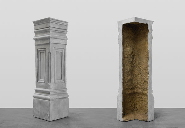 Ugo Rondinone W 123rd St+ Malcolm X Blvd, 2023 Aqua resin, epoxy, soil 67.52 x 18.11 x 18.11 in. 171.5 x 46 x 46 cm Edition 1 of 3, with 1AP