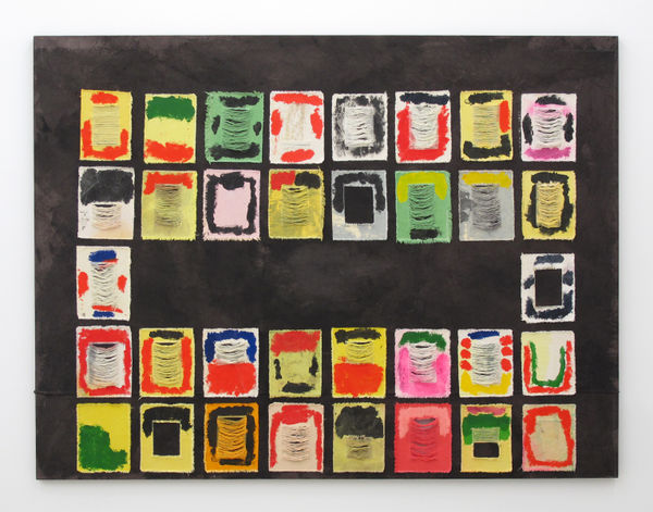 Jess Fuller Jam on Toast, 2012 acrylic, fabric dye on canvas 76 x 100 inches