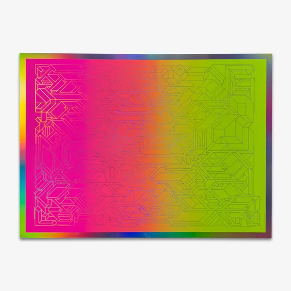 HOTTEA: The Imagination Is One Hell of a Drug (split-fountain variant), 2025, Screenprint on holographic metallic paper