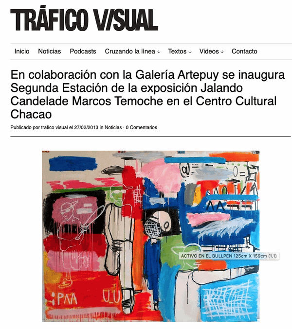 En colaboración con la Galería Artepuy se inaugura Segunda Estación de la exposición Jalando Candelade Marcos Temoche en el Centro...