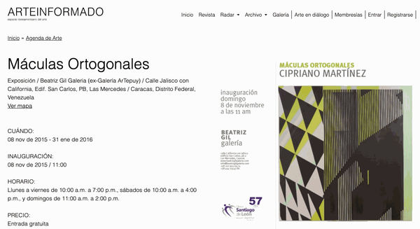 Máculas Ortogonales, Arte Informado