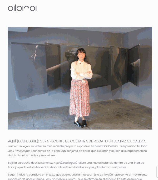 Aquí (Despliegue): obra reciente de Costanza De Rogatis en Beatriz Gil Galería, ABRA