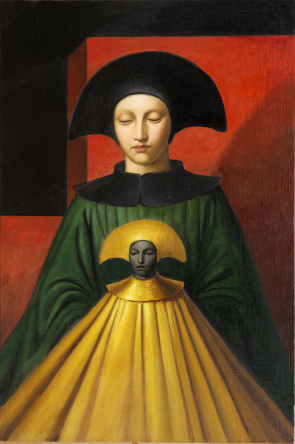 Alessandro Sicioldr, L'idolo, 2025, Oil on linen on board, 86,5 × 57 cm