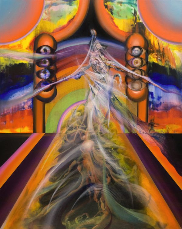 Ruben Pang Propellant 2018 Oil, alkyd and synthetic varnish on wood panel 50 x 40 cm