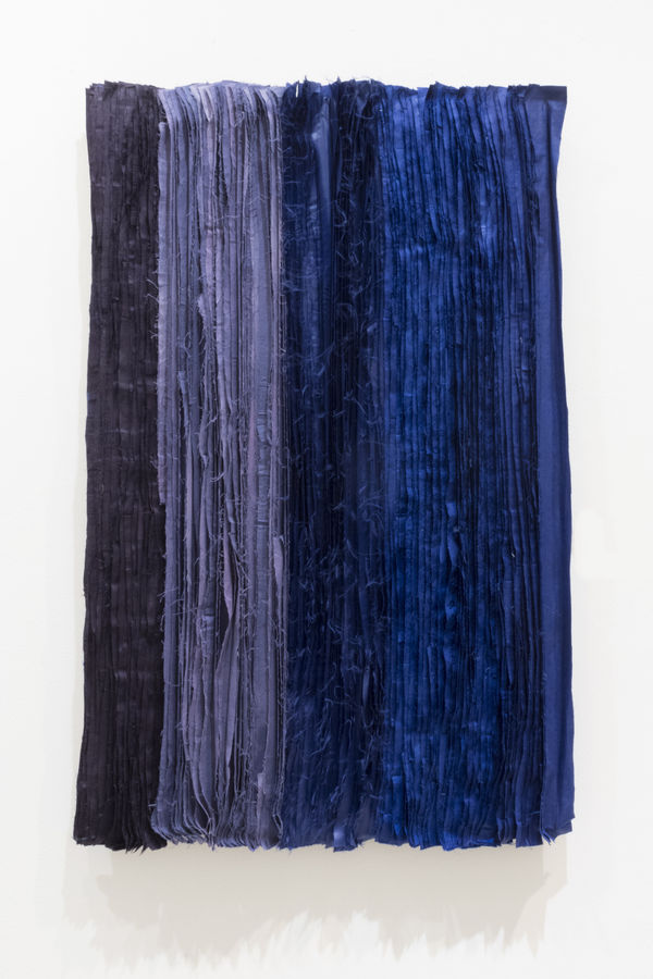 Joël Andrianomearisoa Blue take me to the end of all loves 9 2019 Textiles 100 x 61 cm