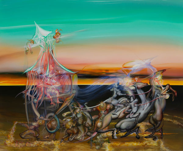 Ruben Pang Venusian Skies: A Long and Distant Journey 2023 Oil, alkyd and dammar varnish on aluminum composite panel 90 × 110 cm