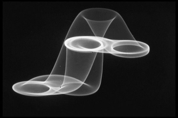 Herbert W. Franke Werkgruppe Analogrechner Tanz der Electronen, 1959-60 Period Print on Agfa Brovira 18 x 24 cm