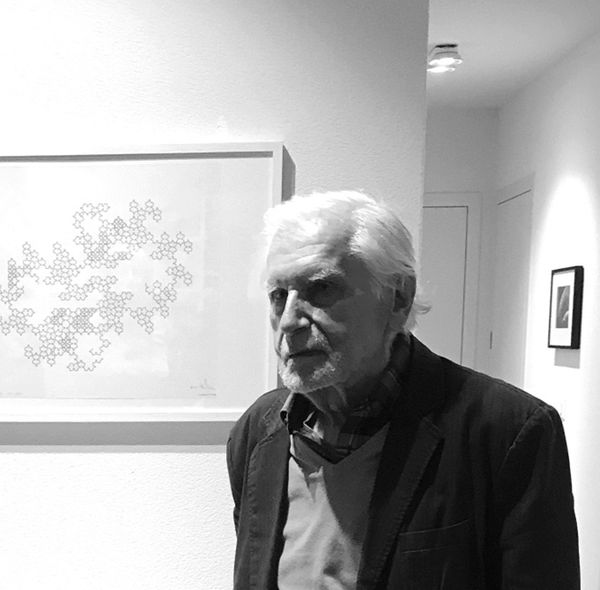 Herbert W. Franke at the exhibition opening