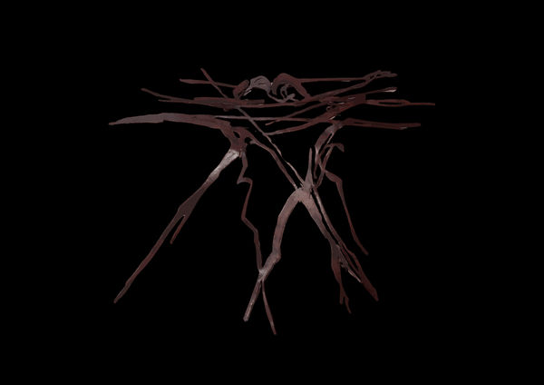 Painted Steel Sculpture, Coppia in Movimento, by Marco Di Piazza