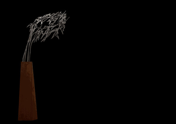 Stainless Steel sculpture with Corten base, Danza Circolare by Marco Di Piazza