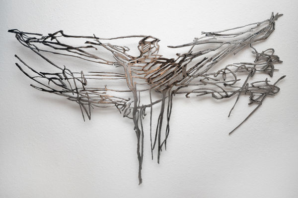 Natural Iron with wax finish wall sculpture, Direttore e orchestra by Marco Di Piazza