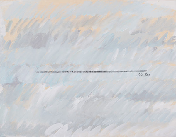 112Km 112 2022 Acrylic Pencil On Canvas 27 3 X 34