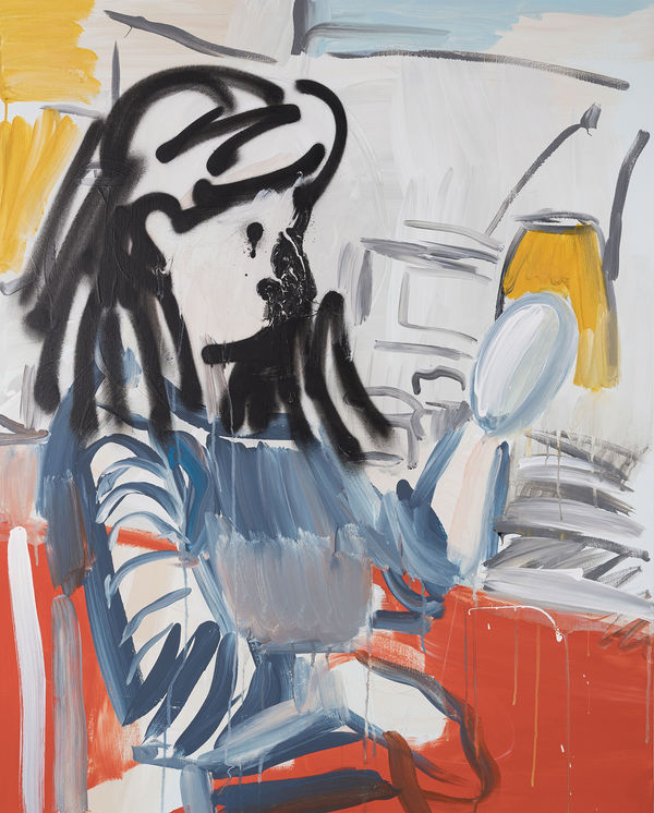 Break Time 2022 Acrylic Spray Paint On Canvas 100 X 80