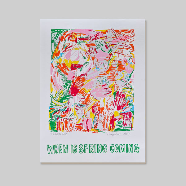 An open-edition print of When is Spring Coming