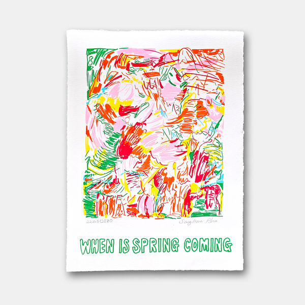 When is Spring Coming, 2025, 12 layer screenprint on Hahnemühle cotton paper 300gsm / 45 X 33cm