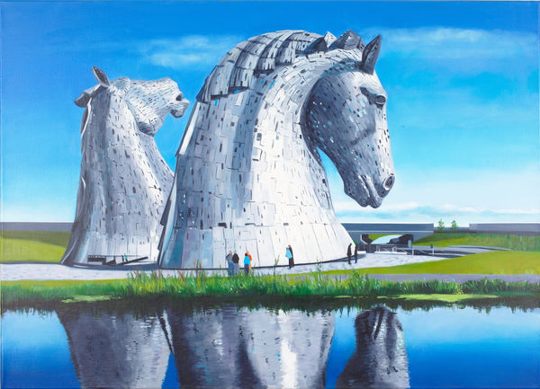 Kelpies Together - Forth and Clyde Canal, 2017