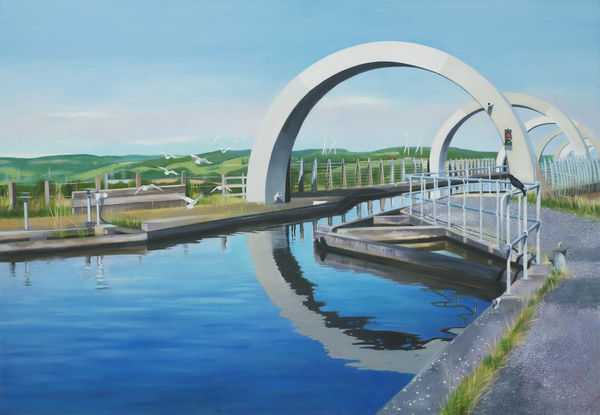 Blue Sky Day at the Wheel - Union Canal, 2016