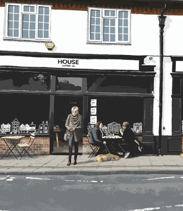 Coffee Shop by Charlie Adlard