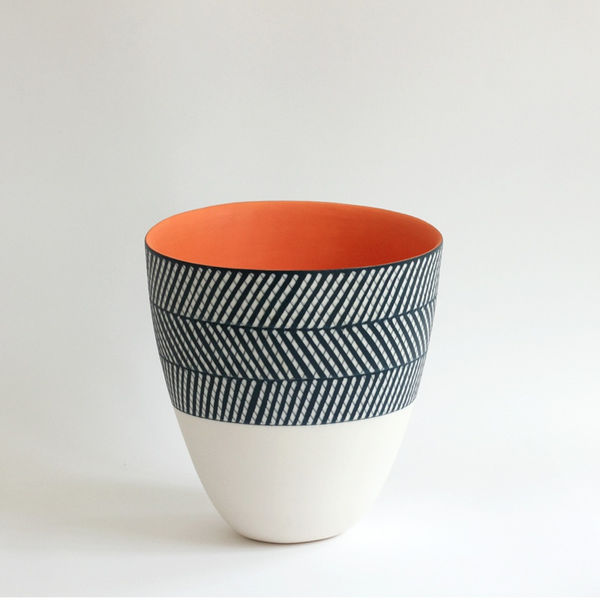 Lara Scobie, S48. Deep Bowl with Orange Interior
