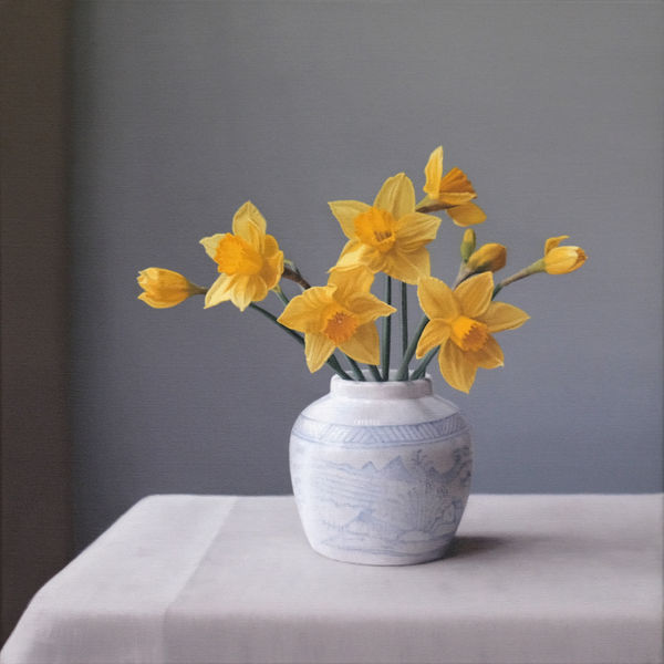 Jo Barrett, Daffodils with Ginger Jar