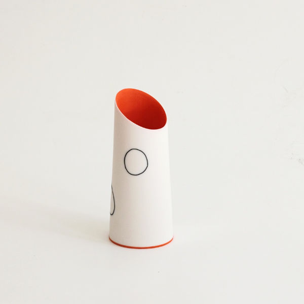 Lara Scobie, 9. Small Vase with Deep Orange Interior (i)