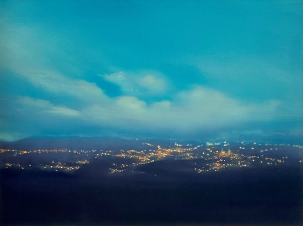 Jenny Pockley, Bath at Night (Pale Blue)