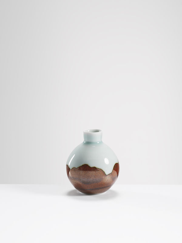 Chris Keenan, 73 Celadon and red globe vase