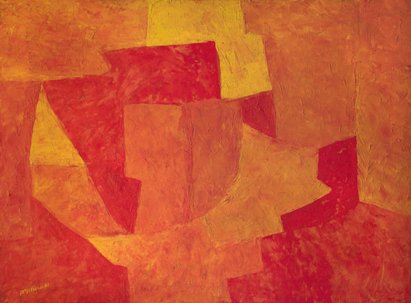 SERGE POLIAKOFF (1900-1969), Rouge orange, 1958