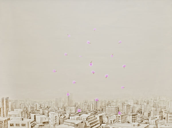 JUNGSOO KIM Azalea-Blessing(Landscape) , 2015 Oil on canvas 97 x 130 cm (h x w)