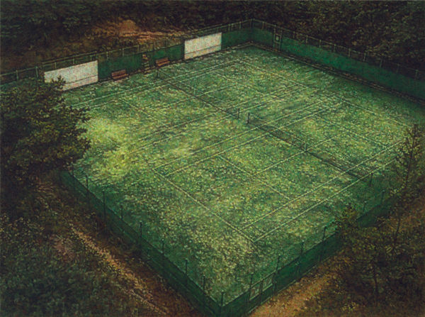 Manna Lee Court, 2017 Oil on canvas 97x130.3cm