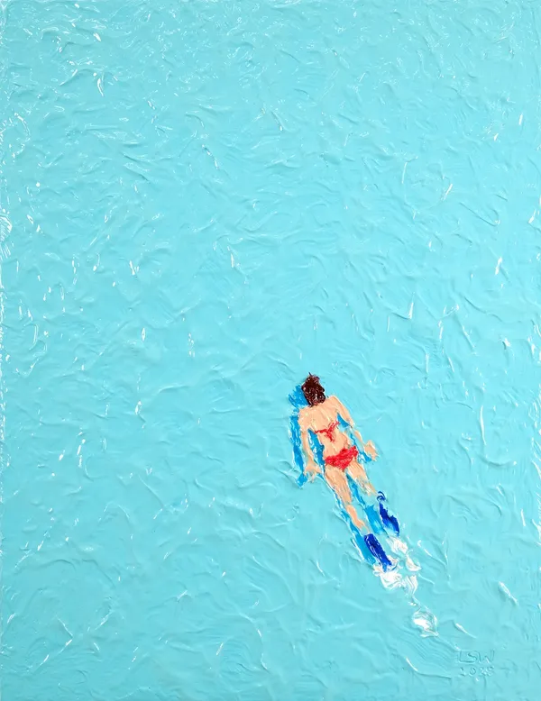 Sangwon Lee Swimming woman 2025 Oil on canvas 41 x 32 cm