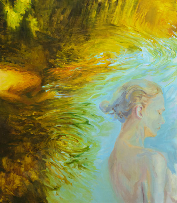 Noah Beyene Echoes over the water, 2025 Oil on linen 110 x 96 cm