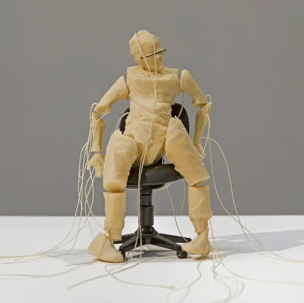 Jeanne Silverthorne - DNA Candelabra (showing the beginning genetic sequences for depression, anxiety, addiction, anger, and panic), 2007