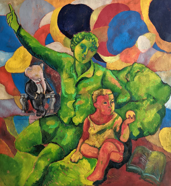 Sandro Chia, Padre, figlio e Babar,, 1985