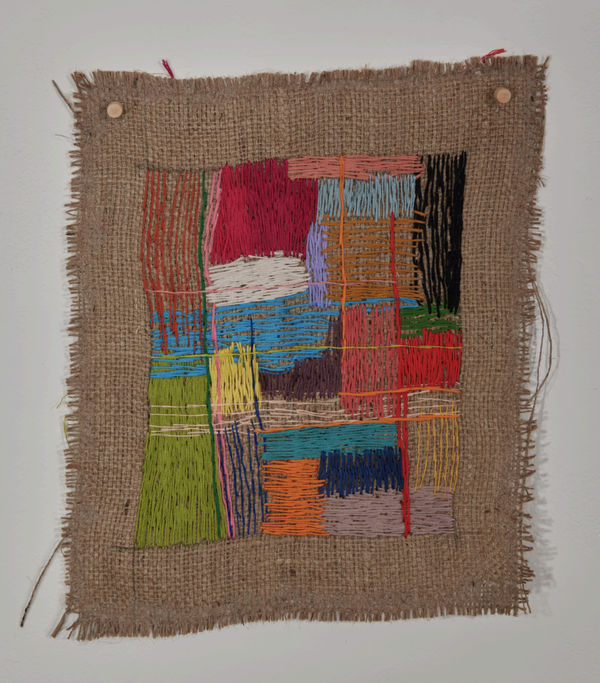 Natasha Das, Line Drawing on Jute, 2025