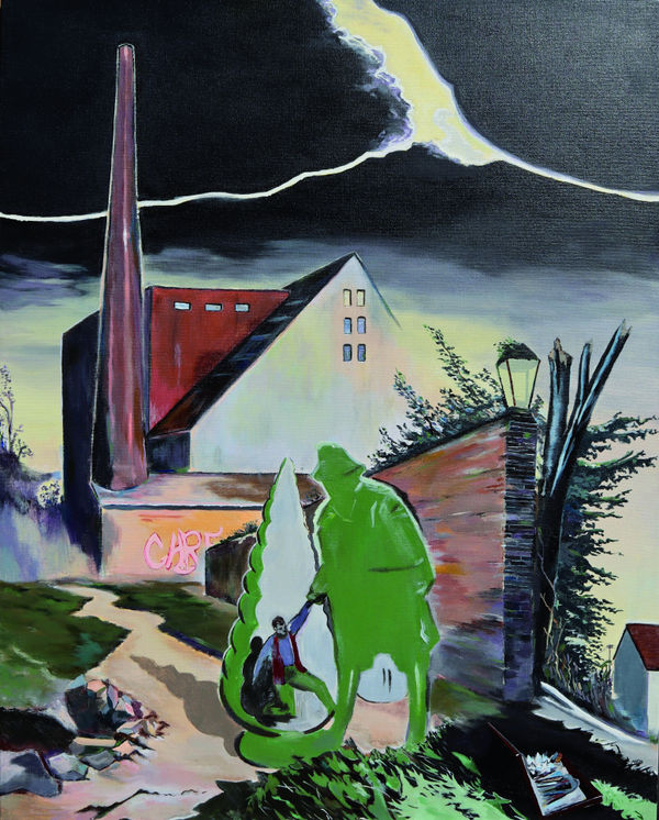 Martin kovalenko, caretaker, 2022 Mixed media on canvas, 61 x 76 cm