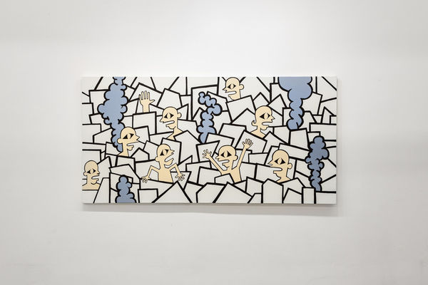 Confronting police brutality and state violence, Painter Hubert Neal Jr. comes home with “Thoughts and Prayers.”