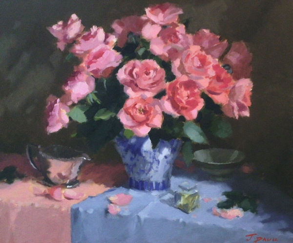Jennifer Paull, Vase of Roses, 1972