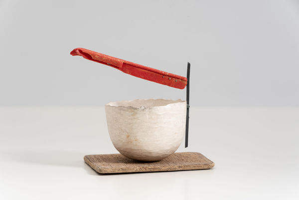 Stuart Cairns, Small Vessel With Found Plastic Fragment