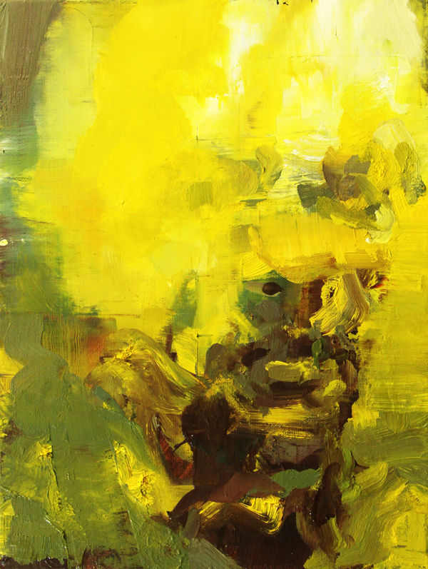 Man with a Yellow Head, 2017 oil on canvas 12 x 9 inches