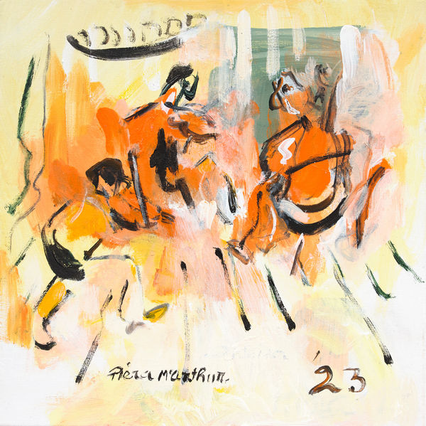 Piera McArthur The Rehearsal, 2023 Acrylic on canvas 40 x 40 cm Signed & dated '23