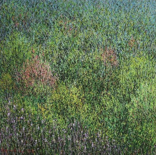 Hyeeun KANG Line-piece 2606, 2026 Oil on panel 100x100cm